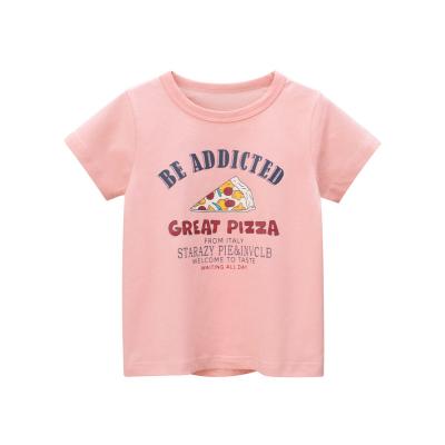 China 2022 Free Sample Breathable Cartoon Printing Children's Cotton Short Sleeve T-Shirt for sale