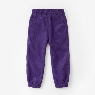 China 2022 Autumn Winter Thick Anti-pilling Solid Multi Color Kids Pants Boys Girls Wale Corduroy Pants Casual Wide Leg Trousers for sale