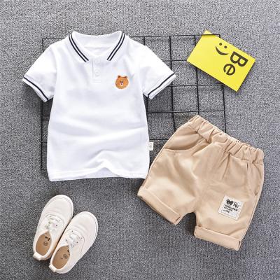 China 2022New Arrival Super Soft Boy's Clothing Sets Summer Casual Kids Boy Clothes Outfit Two-Piece Sets Kids Wear 2022 Boys Polo T-shirt Set for sale