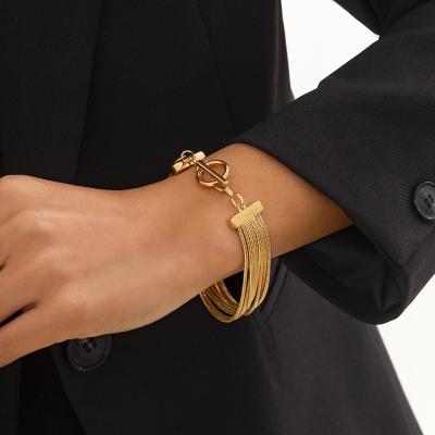 China FASHIONABLE Brazaletes de Pulseras y 2022 fashion women jewelry hip hop snake bracelet accessory woman luxury jewelry for sale