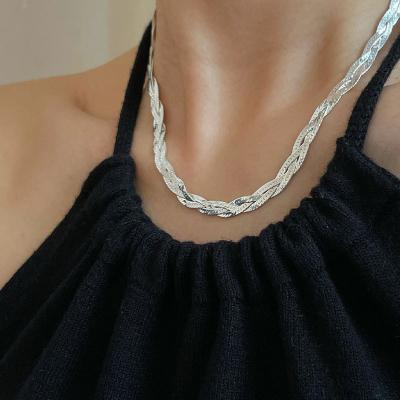 China Romantic Customize Miner 925 Sterling Silber Con Con Luxury Waterproof Luxury Women Silver Chain Necklaces for sale