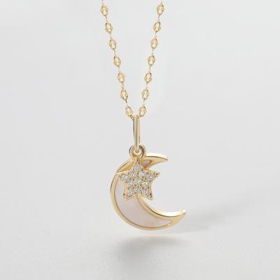 China High Quality Star Moon Necklace Women Customized FASHIONABLE Necklace 925 lady con for sale