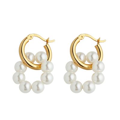 China TRENDY customize earrings 18k gold plated luxury jewelry De brincos de prata 925 pearl earrings wholesale for sale