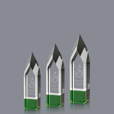 China Promotional Wholesale Japan Glass Customized Obelisk Awards Trophies For Corporate Gifts for sale