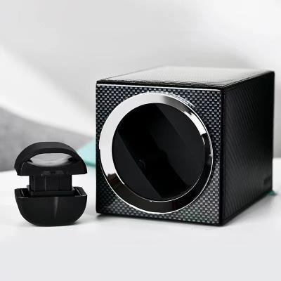 China Luxury Custom OEM Logo Leather Single Watch Winder Hand Made Factory With Battery 1 Slot Watch Winder for sale