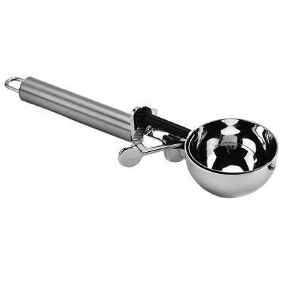 China Best Selling Creative Viable Nonstick Ice Cream Scoop Stainless Steel Ice Cream Spoon Meatball Scoop Fruit Scoop DIY Kitchen Instruments for sale