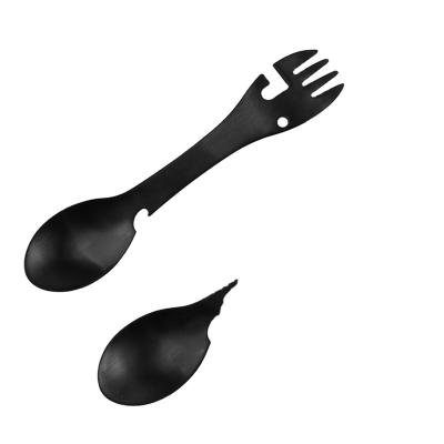 China Viable Creative Metal Stirring Scoop Spoon Universal Outdoor Fork Single Spoon for sale