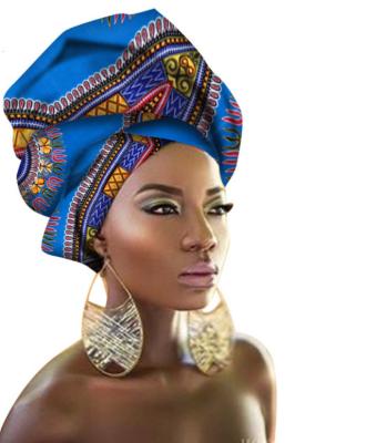 China Wholesale Batik Printed High Quality African Wicking Fabric Ethnic African Headscarf Turban Print Fabric for sale