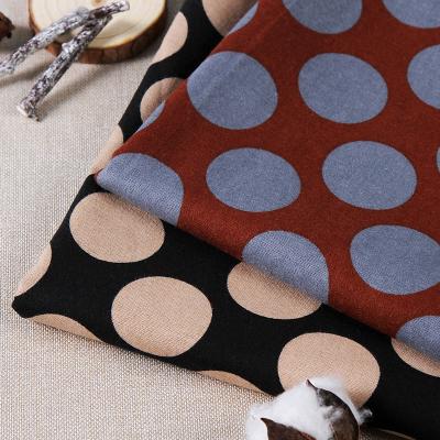 China Wholesale Fashion Wicking Big Polka Dot Printing Women's Clothing Fabric Dress Fabric Brushed Digital Printing Fabric for sale