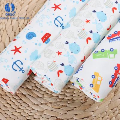 China Good Quality Non Fluorescent Polyester Printed Quilt Four Way Stretch Fabric Cationic Soft for sale