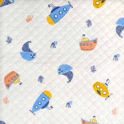 China Wholesale Custom Original White Diaper Printed Fabric Kids Wicking Air Wicking Air Animal Printed Cotton Fabric for sale