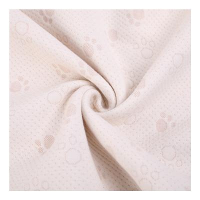 China Wicking Single Cotton 70%C 30%T Printed Breathable Jacquard Fabric Home Service Bedding Color Cotton Air Layer Apparel Fabric for sale