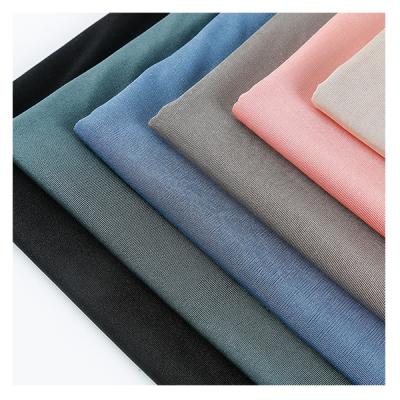 China Single Ribbed Thin Fabric Spring Wicking Solid Color Fabric And Summer Loungewear Sportswear for sale