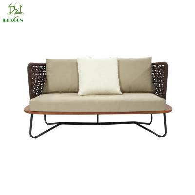 China Modern Popular Outdoor Garden Patio Furniture Aluminum Woven Rope Waterproof Sofa Furniture Sets for sale