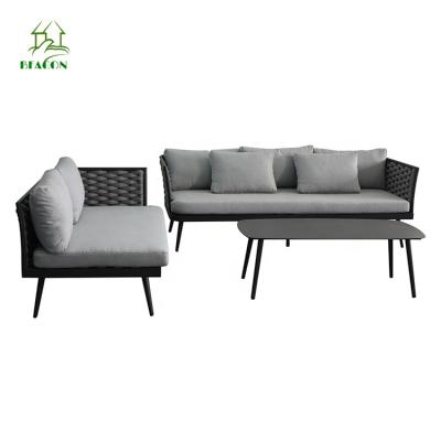 China Modern Professional Manufacture Outdoor Sofas KD Garden Structure Furniture Outdoor Sofas Set for sale