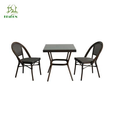 China Modern patio table set garden leisure furniture coffee dining table and chair set for sale