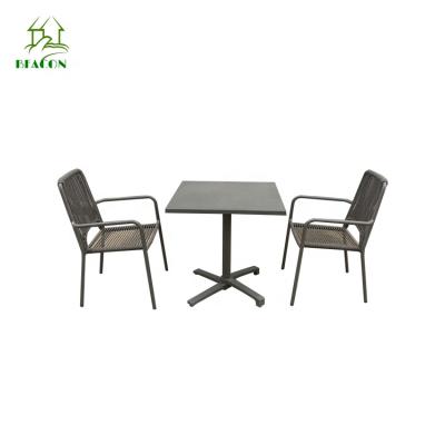 China Modern Hot Sale Hotel Outdoor Garden Dining Furniture Outdoor Aluminum Dining Set for sale