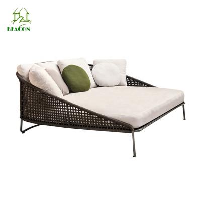 China Modern Outdoor Wooden Patio Garden Sets Outdoor Living Room Furniture Folding Double Bed for sale