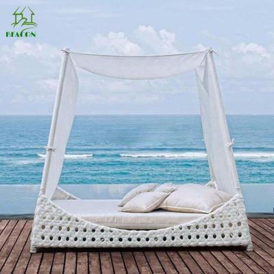 China Modern outdoor luxury folding bed daybed waterproof outdoor wooden daybed with curtain for sale for sale