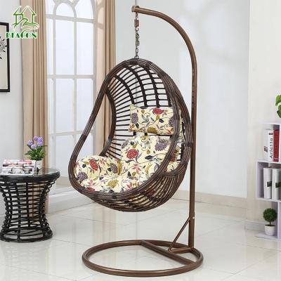 China Contemporary Rattan Patio Swing Chair Outdoor Waterproof Garden Single Hanging Chair for sale