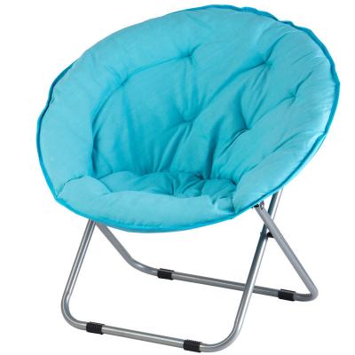 China Modern Folding Breathable Camping Chair Round Beach Moon Chair With Metal Frame for sale