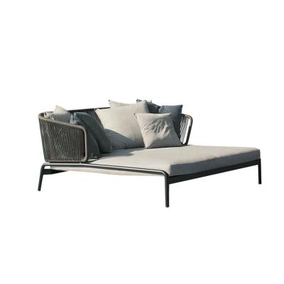 China Modern Outdoor Modern Sofa Coffee Table Folding Bed Leisure Sofa Bed Rattan Furniture for sale