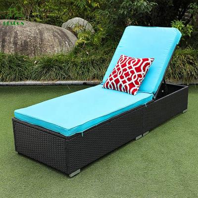 China Outdoor Patio Modern Popular Wicker Furniture Rattan Sun Sofa Arrangement Pool Rattan Lounge Chair for sale