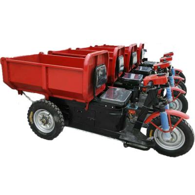 China Passenger Site Mining Electric Dump Truck Tricycle 3 Wheeler Transporter 1 Ton Cargo Pasture Transport Feeding Tricycle for sale