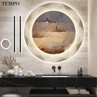 China Wall Hanging Fog Light Function Antique Furniture Lighted Cheap Bathroom Mirror With Bluetooth Led Mirror for sale