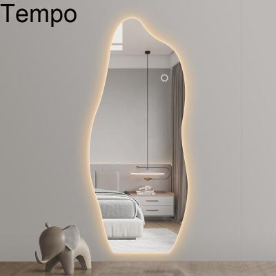 China Wall-Hanging High Quality Irregular Shape Led Body Induction Illuminated Mirrors With Lighting for sale