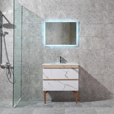 China OEM/ODM Modern Cheap Hotel Bathroom High Gloss Vanity Set Bathroom Vanity Cabinets Sink for sale