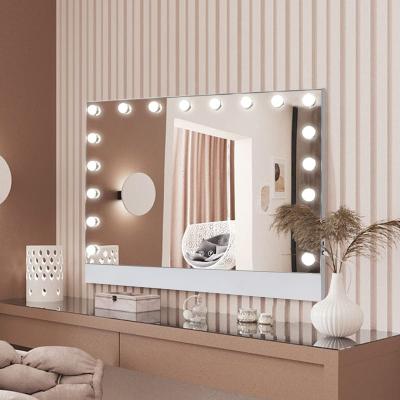 China Fog Lighted Dressing Table Mirror Large Function Hollywood Style Led Dressing Table Mirror Lights for sale