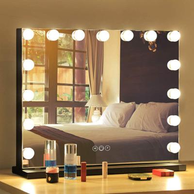 China Rhythm Lit Hollywood Led Hollywood Light Vanity Mirror Makeup Mirror Ip44 Usb Fill Bulb Lights for sale