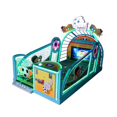 China Threeplus Indoor Soccer Big Coin Pusher Shooting Goal Coin Pusher 2 Throwing Game Machine For Kids for sale