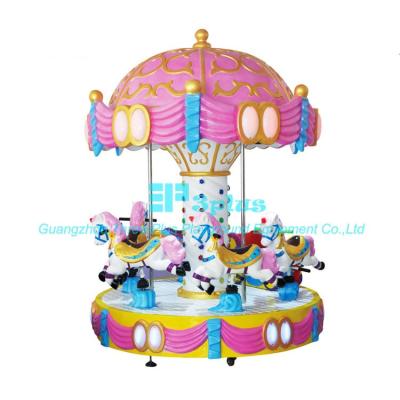 China Box set 1-10tokens& 3-15min/game mini fairground rides amusement park fiberglass carousel electric toy horses for sale for sale