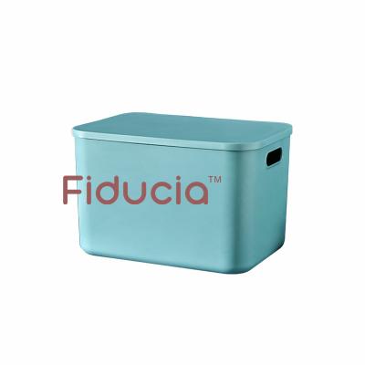 China Custom Durable Plastic Viable Office Kitchen Container Storage Clothes Box With Lid Super-Large Capacity Storage Box for sale