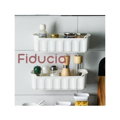 China Freshness Preservation 2021 Fiducia Kitchen Punch Free Easy Install Mounted Kitchen Spice Rack Accessories Storage Spice Jar Set//Spice Jar Rack Set for sale