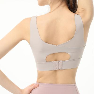 China Breathable High Stretch Gym Yoga Bra Fitness Yoga Bra Shockproof Running Sports Bra For Women for sale