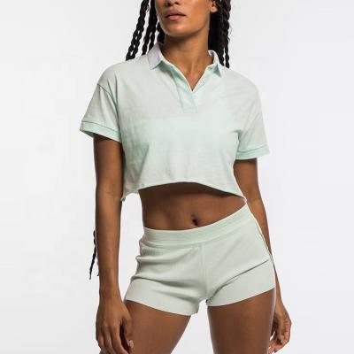 China Fashion Breathable Hot Selling Tennis Shirt Set Women's Polo Shirts Casual Workout Apparel Sports Use For Women Fitness for sale