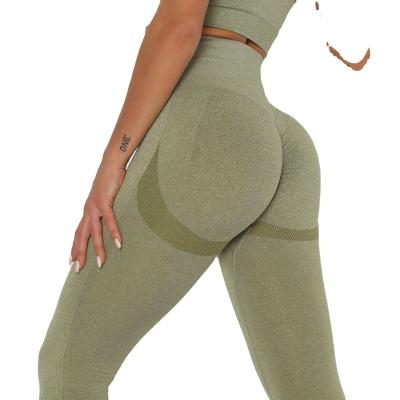 China Breathable Seamless Knitted Hygroscopic Hip Yoga Sweatpants Sports Fitness Pants Sexy Hip Gaiters Seamless Butt Gaiters Crac! crack! for sale