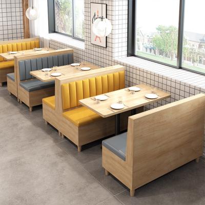 China Commercial Modern Coffee Booth Restaurant Seating Furniture Cafe Table And Chairs For Cafe Restaurant for sale