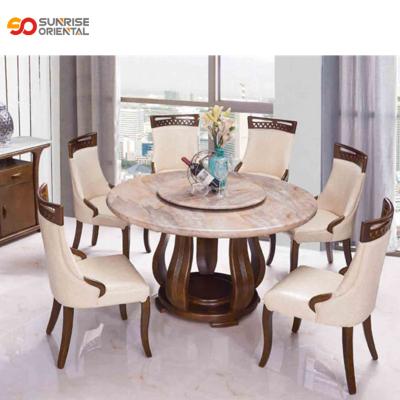 China Customized antique home / hotel furniture 6 seater dining table set tables and chairs for restaurant for sale