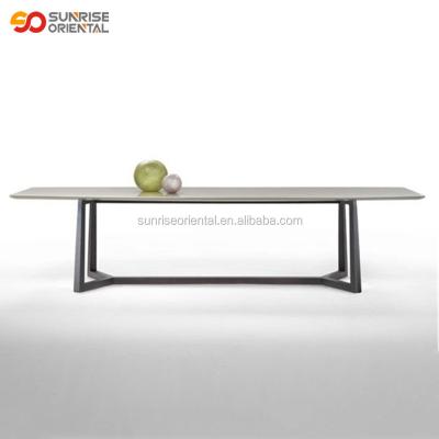 China PANEL Dining Table Set Modern Designs For 8 Seater Long Rectangle Dining Table for sale