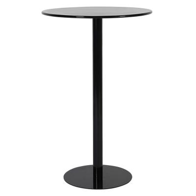 China Wholesale modern cheap price quarter 60x60 round bar glossy black table for two seaters for sale