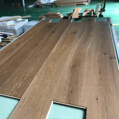 China Modern 300mm Wide Brushes European White Oak Engineered Wood Flooring Guangzhou Factory for sale