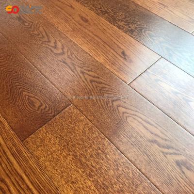 China Modern Modern Premium Grade Smooth UV Lacquer Finished Russian White Oak Multilayer Engineered Wood Flooring for sale