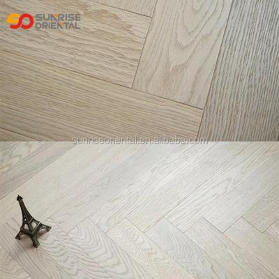 China Interior Herringbone Hardwood Timber Style Solid Goal Flooring for sale