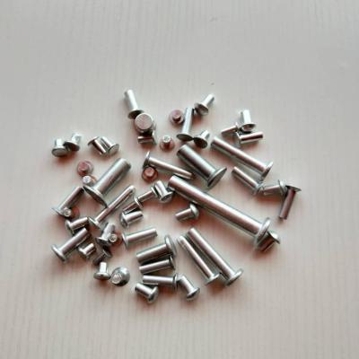 China 6mmx22mm Semi Tubular Aluminum Solid Head Rivet  General Industry semi-tubular rivets for sale