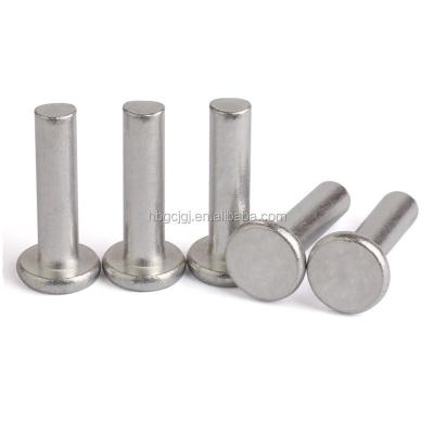 China Manufactures Wholesale Flat Head Solid Aluminum Rivet Mushroom Head Half Blind Rivets Aluminum Truss Head Rivet en venta