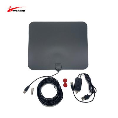 China Long Range 50-75 Miles Indoor Amplified TV Antenna , HD Digital Indoor Coaxial Cable TV Antenna JCDVB-330H Adapter for sale